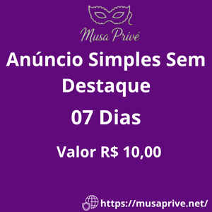 Vale 1 Anúncio Simples Sem Destaque Por 07 Dias